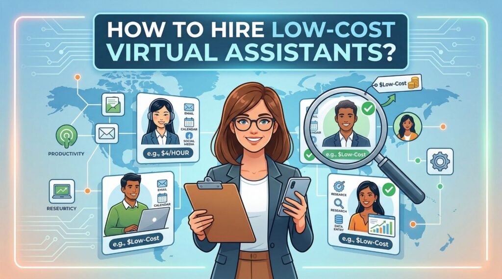 How to Hire Low-Cost Virtual Assistants